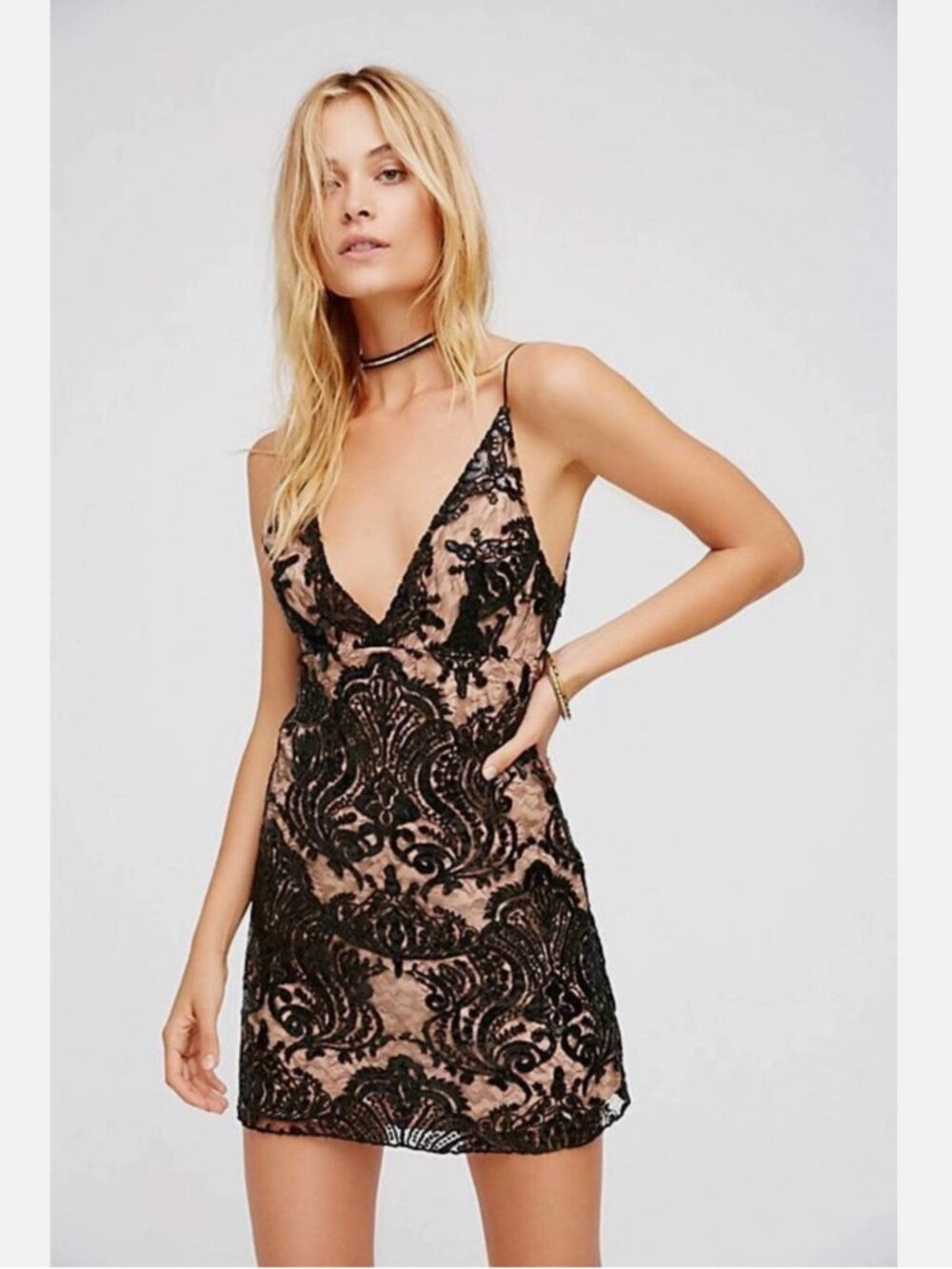 New Free People Night Shimmers Mini Dress size 0 MSRP: $108
